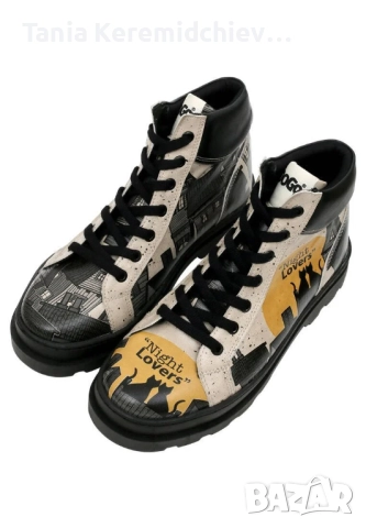 DOGO Night Lovers - Дамски дизайнерски вегански кожени боти, снимка 2 - Дамски боти - 51827216