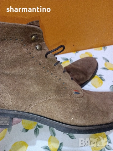 Tommy Hilfiger N 45 кожени боти , снимка 3 - Мъжки боти - 52975988