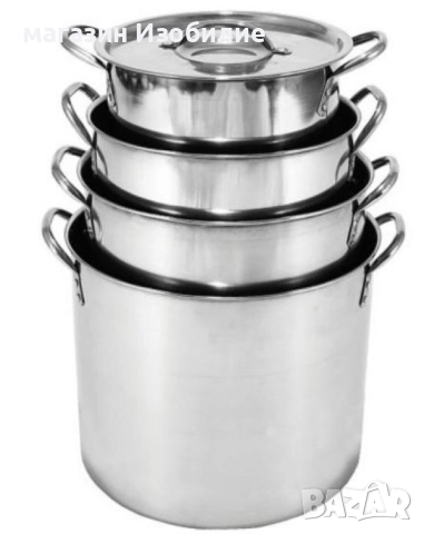 Тенджери от неръждаема стомана, 4 броя /МАТЕРИАЛ: НЕРЪЖДАЕМА СТОМАНА КОЛИЧЕСТВО: 4БР РАЗМЕРИ: 24CM(5, снимка 5 - Съдове за готвене - 52295309