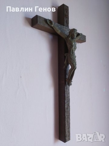 Стар кръст , Исус Христос 50х26см , снимка 2 - Други ценни предмети - 41394552