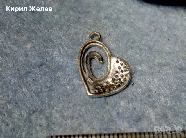 НЕЖНО СКЪПОЦЕННО АЖУРНО СРЕБЪРНО СЪРЧИЦЕ АРТ МЕДАЛЬОН СРЕБРО 925 с БЯЛА ПОЗЛАТА и ЦИРКОНИ 49446, снимка 5 - Колиета, медальони, синджири - 49134307