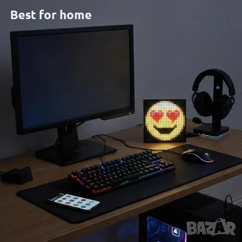 Pixel Art B.K. Light LED панел Програмируем дисплей чрез приложение, Декоративен квадратен екран, снимка 7 - Декорация за дома - 55885953
