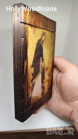 Ръчно изработена икона на Света Богородица с Младенеца – православна икона, снимка 4 - Икони - 52864693