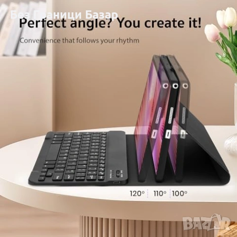 Нова Bluetooth UK клавиатура + калъф за Lenovo Tab 10.1 2025 TB-311FU, снимка 6 - Друга електроника - 53572982