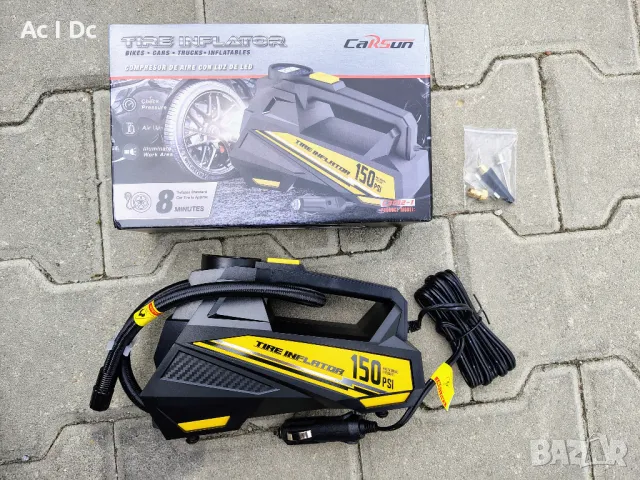 Портативен автомобилен компресор 12V, снимка 4 - Аксесоари и консумативи - 50048762