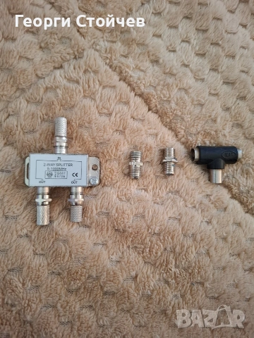 Продавам сплитер и накрайници за кабелна телевизия 