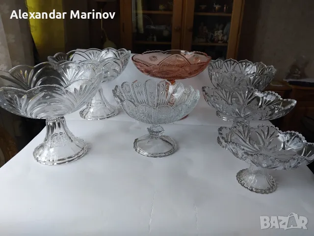 Кристални и стъклени вази и фруктиери, снимка 6 - Вази - 49542874