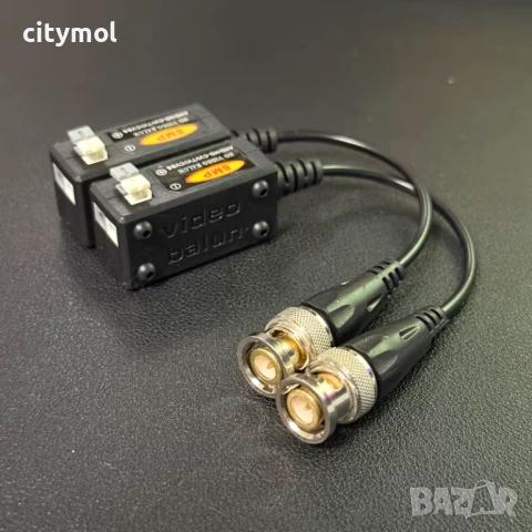 Комплект 2 бр. FULL HD Video Balun за до 8MPх 1080p CCTV Видео Камери HD-CVI/AHD/HD-TVI/CVBS/960H >6