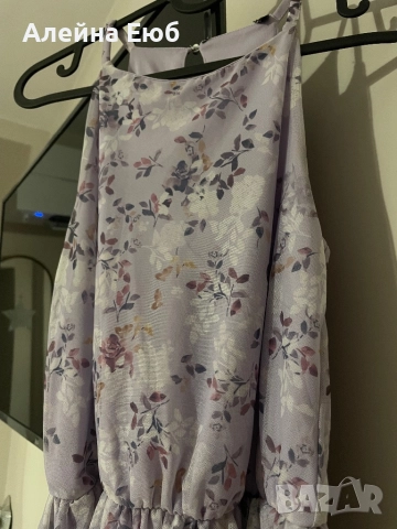 Пастелно лилава къса рокля, снимка 2 - Рокли - 52739761