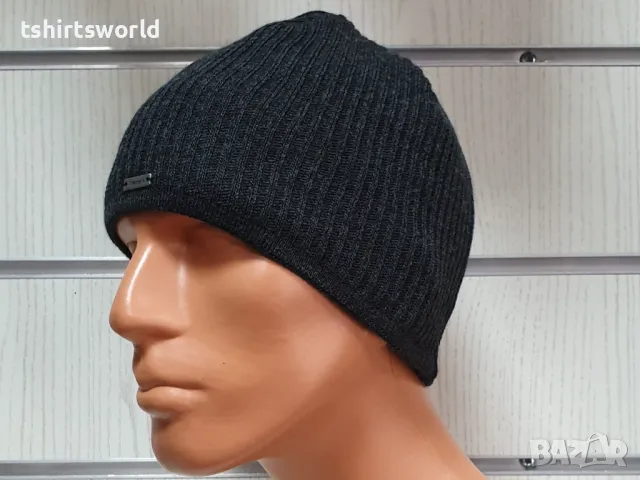Нова мъжка зимна шапка MAREX в тъмносив цвят, снимка 4 - Шапки - 47937009