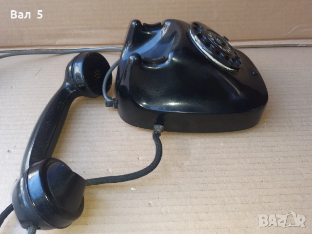 Стар български бакелитов телефон - 1963 г, снимка 4 - Антикварни и старинни предмети - 52248645