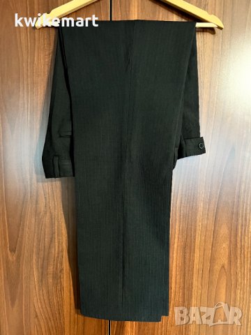 Мъжки панталон с ръб от фина вълна, черен, официален, снимка 2 - Панталони - 34800555