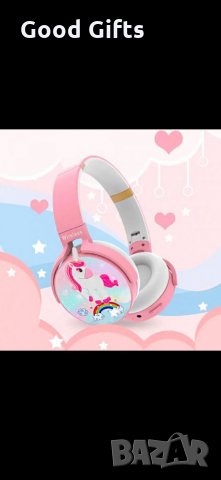 Детски Bluetooth слушалки с Еднорог , безжични слушалки за деца, снимка 5 - Слушалки, hands-free - 35678110