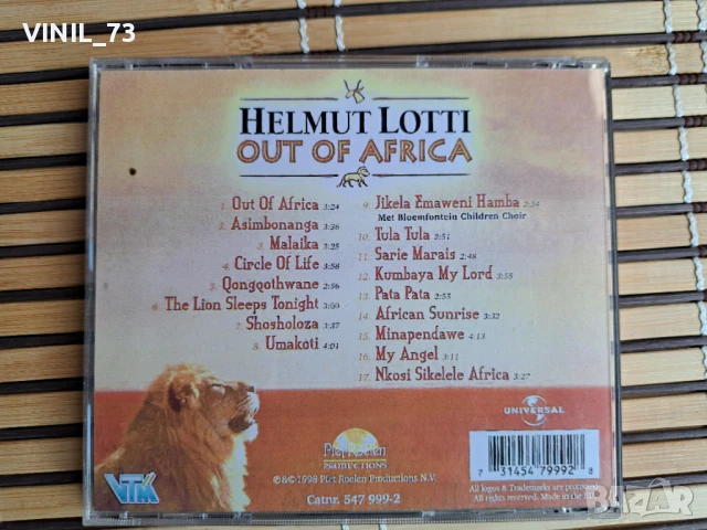 Helmut Lotti  – Out Of Africa, снимка 3 - CD дискове - 50964371