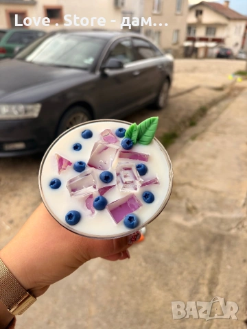 Подарък , свещ ръчна изработка ароматна и нежна , снимка 7 - Декорация за дома - 53614208