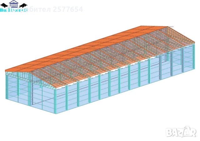 ЛИЗИНГ - Халета, Хале, Магазини, Магазин, Складове 560м2-14м х 40м х 5, снимка 2 - Строителни материали - 44177898