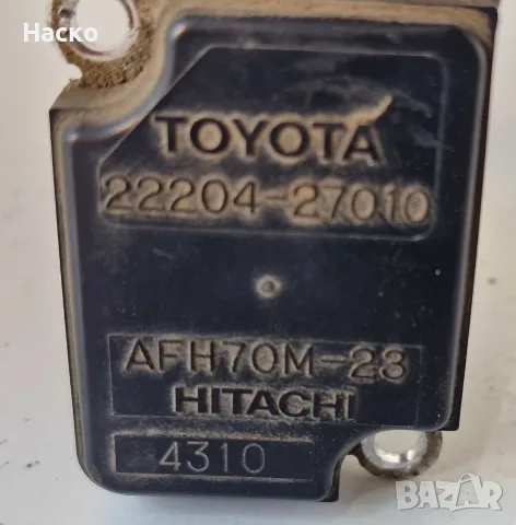 Дебитомер Toyota Avensis Corolla Verso Rav4 Previa Корола Версо Рав4 2.0 D4D 22204-27010 AFH70M-23, снимка 3 - Части - 55772043