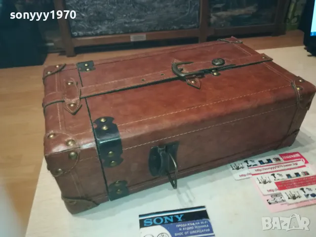 MADE FOR IRISH PROVINCIAL HAMPERS-КОЖЕН КУФАР LHD1E2209242040, снимка 4 - Антикварни и старинни предмети - 47324247