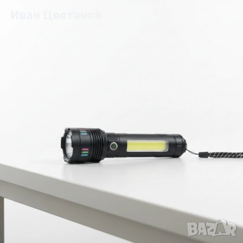 LED мощен фенер BL-707-TG – ярък фенер с Type-C зареждане