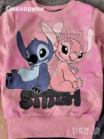 Детски комплекти Стич, памук и ликра, за момиченца от 3г до 8г , снимка 4 - Детски комплекти - 52480607