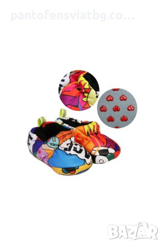 Детски забавни пантофи цветен принт 22/29