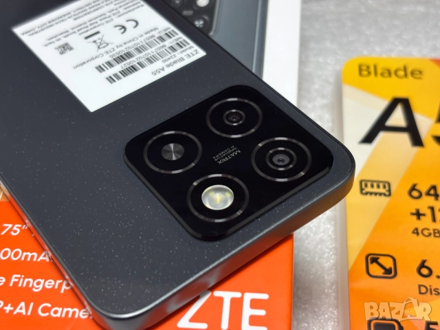 Като нов! Смартфон ZTE Blade A55 128GB/4+8GB 6.75 инча-черен, снимка 10 - ZTE - 52664087