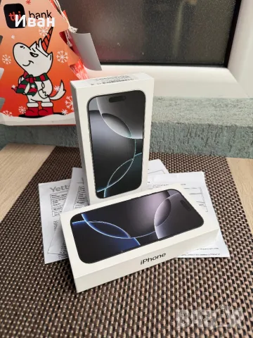 512*НОВ*ЛИЗИНГ 97лв/м•iPhone 16 pro Natural/White/Black айфон 16 про, снимка 1