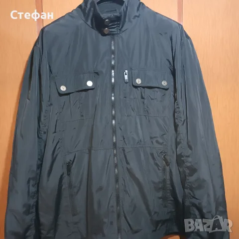Черно мъжко яке,пролет- есен,3XL, снимка 3 - Якета - 56200782
