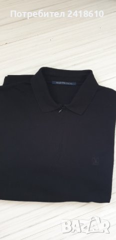 VALENTINO JEANS Pique Cotton  Half Zip Mens Size XL/52 ОРИГИНАЛ! Мъжка тениска!, снимка 2 - Тениски - 41883315