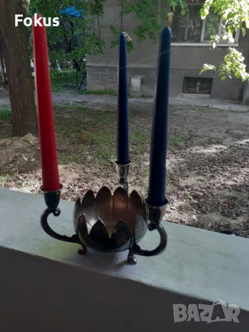 Reed & Barton - Посребрен марков аристократичен свещник