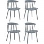 Трапезен стол 4 броя комплект в сив цвят GRAZ налични 8 стола от модела, снимка 1 - Столове - 35245321