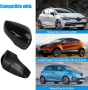 Комплект черни капаци за огледала за Renault Clio 4, Captur, Zoe, снимка 3
