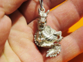 сребърен медальон, сребърно колие, китайски дракон и сребърно синджирче сребро, снимка 5