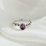 Сребърен пръстен с Аметист 4704, снимка 1 - Пръстени - 44632566