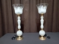 Комплект от две красиви старинни лампи - лампа, снимка 1