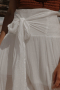 Дамски панталон в бяло, с висока талия и широки крачоли, снимка 12