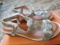 дамски сребристи сандали и чанта, снимка 11