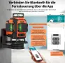Лазерен нивелир TakamineTech с кръстосани линии, зелени диоди, 4 x 360 градуса, 5200 mAh, снимка 2