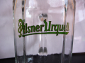 Голяма стъклена халба за бира Pilsner Urquell 1 литър чешка Чехия, снимка 7