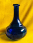 2 винтидж френски стъклени сини вази, снимка 11