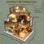 Нов Миниатюрен DIY комплект къща с мебели и LED за декорация подарък, снимка 2