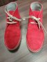 Дамски червени боти естествен велур № 39, снимка 3