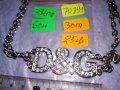 D&G ЕФЕКТНО ФЕШЪН АРТ КОЛИЕ - БЛАГОРОДНА СТОМАНА с БЯЛА ПОЗЛАТА и БЛЕСТЯЩИ ФАСЕТИРАНИ КРИСТАЛИ 70891, снимка 16