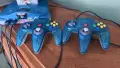 Nintendo 64 (N64) в лимитирания полупрозрачен цвят Ice Blue (прозрачно синьо от серията Funtastic),, снимка 6