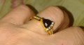 Нежен пръстен с циркон и кристал, снимка 1 - Пръстени - 39955531