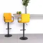 vidaXL Бар табуретки, 2 бр, горчица, кадифе, снимка 2