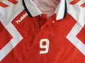 Тениска Denmark (Reproduction #9) Hummel — Деца размер M Червено (сезон 1992), снимка 3