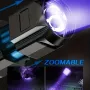   Ултравиолетов фенер, ZOOM функция, UV 395nm, LED, TYPE C зареждане, снимка 3