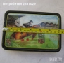 Посребрена  кутия с  коне, метал, кон жокей, принт, религия, Христос, Мона Лиза, снимка 8