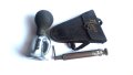 Тромба хром метална за велосипед колело и чанта за велосипеди, черна кожена чанта за инструменти, снимка 3
